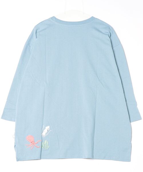 Quelle Chance(ケルシャンス)の「Quelle chance シシュウプルオーバー(Tシャツ/カットソー・レディース・ネイビー系/ネイビー系1/ネイビー系2/サックスブルー系/サックスブルー系1/ライトグリーン系/ライトグリーン系1/ライトグリーン系2/ホワイト/ホワイト系/ホワイト系2/イエロー・M)」の16枚目の写真