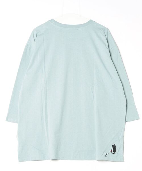 Quelle Chance(ケルシャンス)の「Quelle chance シシュウプルオーバー(Tシャツ/カットソー・レディース・ネイビー系/ネイビー系1/ネイビー系2/サックスブルー系/サックスブルー系1/ライトグリーン系/ライトグリーン系1/ライトグリーン系2/ホワイト/ホワイト系/ホワイト系2/イエロー・M)」の18枚目の写真