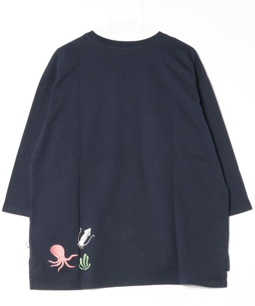 Quelle Chance(ケルシャンス)の「Quelle chance シシュウプルオーバー(Tシャツ/カットソー・レディース・ネイビー系/ネイビー系1/ネイビー系2/サックスブルー系/サックスブルー系1/ライトグリーン系/ライトグリーン系1/ライトグリーン系2/ホワイト/ホワイト系/ホワイト系2/イエロー・M)」の20枚目の写真