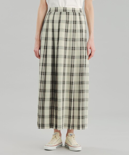 MACKINTOSH PHILOSOPHY（ﾏｯｷﾝﾄｯｼｭ ﾌｨﾛｿﾌｨｰ）の「GREY LABEL プリーツスカート（スカート・レディース・ベージュ/ネイビー/ダークネイビー・1/2）」の7枚目の写真