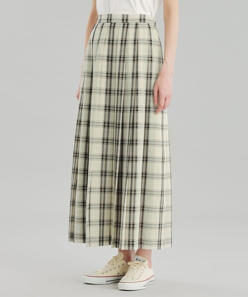 MACKINTOSH PHILOSOPHY（ﾏｯｷﾝﾄｯｼｭ ﾌｨﾛｿﾌｨｰ）の「GREY LABEL プリーツスカート（スカート・レディース・ベージュ/ネイビー/ダークネイビー・1/2）」の8枚目の写真