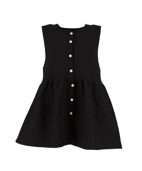 coca（coca）（コカ）の「パール釦スポンディッシュニットペプラムベスト（ベスト・レディース・アイボリー/ブラック/ネイビー・M/L）」の10枚目の写真