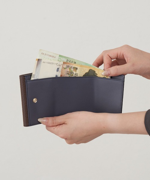 【新品！箱入り】●●russet●●三つ折り財布●ウォレット●モノグラム柄 モノグラムプレート三つ折りウォレット(SO-397)（財布）｜russet