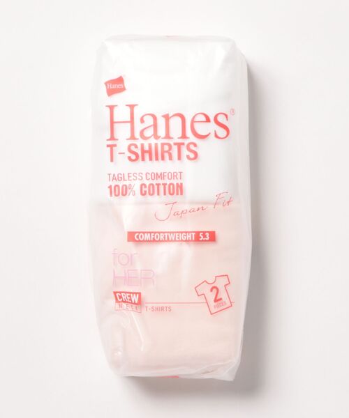 HANES(ヘインズ)の「Hanes ヘインズ 2P Japan Fit fot HER クルーネックTシャツ HW5320(Tシャツ/カットソー・レディース・その他/ピンク系その他・M/L)」の1枚目の写真
