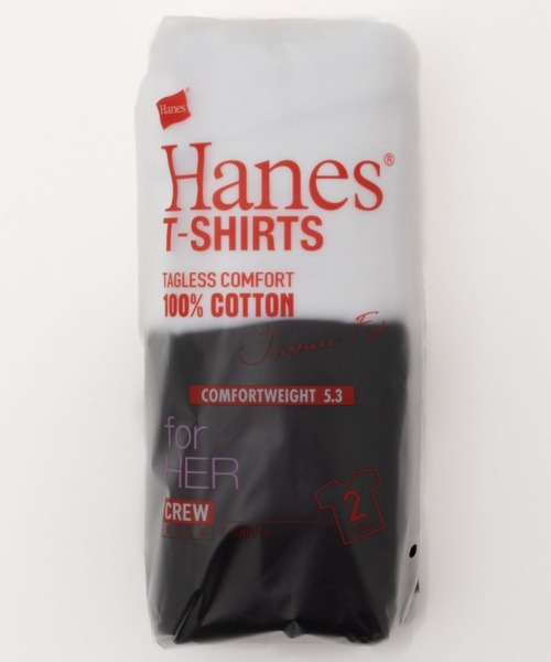 HANES(ヘインズ)の「Hanes ヘインズ 2P Japan Fit fot HER クルーネックTシャツ HW5320(Tシャツ/カットソー・レディース・その他/ピンク系その他・M/L)」の2枚目の写真