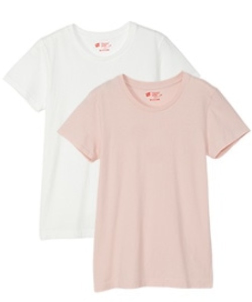 HANES(ヘインズ)の「Hanes ヘインズ 2P Japan Fit fot HER クルーネックTシャツ HW5320(Tシャツ/カットソー・レディース・その他/ピンク系その他・M/L)」の8枚目の写真