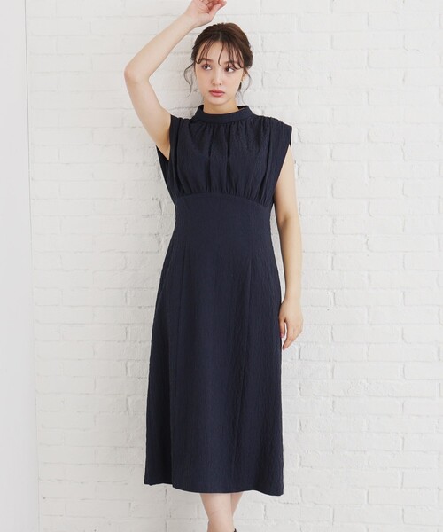 index(インデックス)の「◆≪S-LLsize≫ バルーンフレンチワンピース【イージーケア/洗濯機洗い可】(ワンピース・レディース・カーキ/ネイビー/パープル・36/42/38/40)」の1枚目の写真