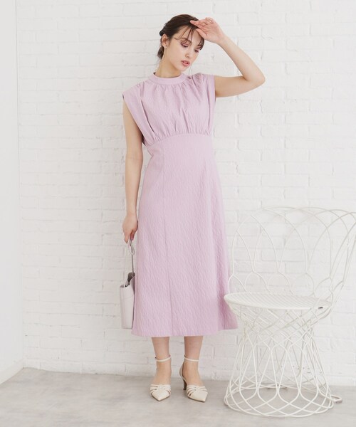 index(インデックス)の「◆≪S-LLsize≫ バルーンフレンチワンピース【イージーケア/洗濯機洗い可】(ワンピース・レディース・カーキ/ネイビー/パープル・36/42/38/40)」の6枚目の写真