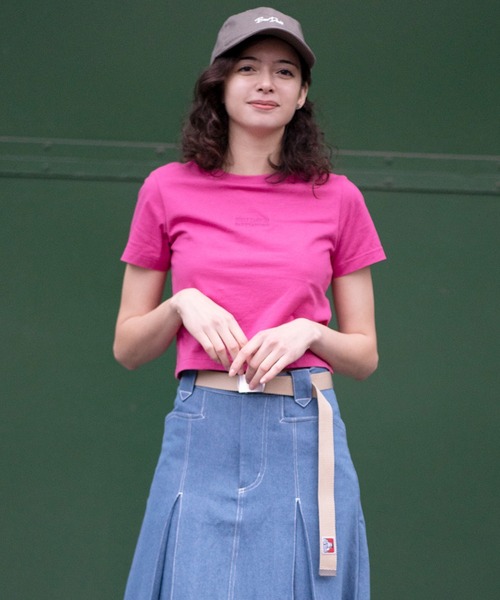 BEN DAVIS(ベンデイビス)の「《BEN DAVIS》 LADIES CROPPED TEE/抗菌防臭(Tシャツ/カットソー・レディース・ピンク系その他/チャコールグレー・FREE)」の9枚目の写真