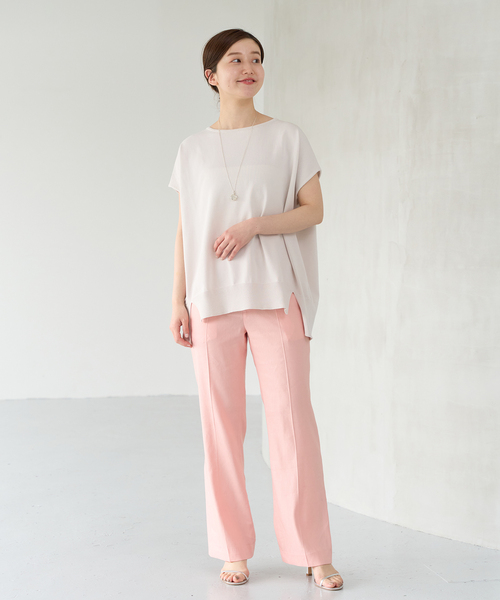 IENA（イエナ）の「フレアトラウザーパンツ（スラックス・レディース・ベージュ/ネイビー/ピンク/エメラルドブルー・34/36/38/40）」の20枚目の写真