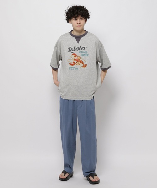 niko and...(ニコアンド)の「ダイナーモチーフプリントTシャツ(Tシャツ/カットソー・メンズ・グレー/オフホワイト/チャコール/ライトグリーン/ピンク・LARGE/MEDIUM)」の22枚目の写真