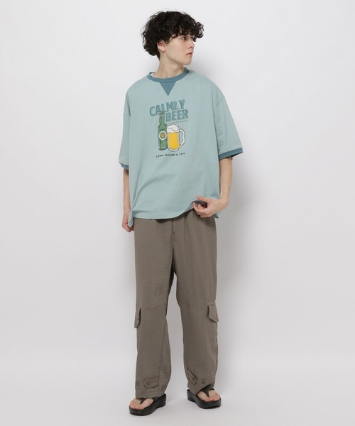 niko and...(ニコアンド)の「ダイナーモチーフプリントTシャツ(Tシャツ/カットソー・メンズ・グレー/オフホワイト/チャコール/ライトグリーン/ピンク・LARGE/MEDIUM)」の18枚目の写真