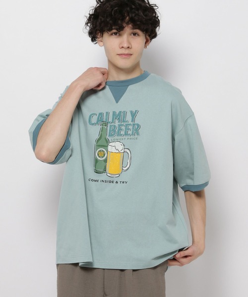 niko and...(ニコアンド)の「ダイナーモチーフプリントTシャツ(Tシャツ/カットソー・メンズ・グレー/オフホワイト/チャコール/ライトグリーン/ピンク・LARGE/MEDIUM)」の19枚目の写真
