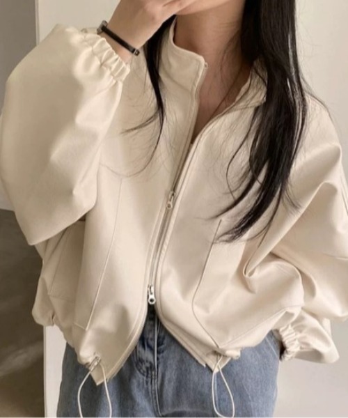 sorule（ソルレ）の「ダブルジップフェイクレザーブルゾン（ブルゾン