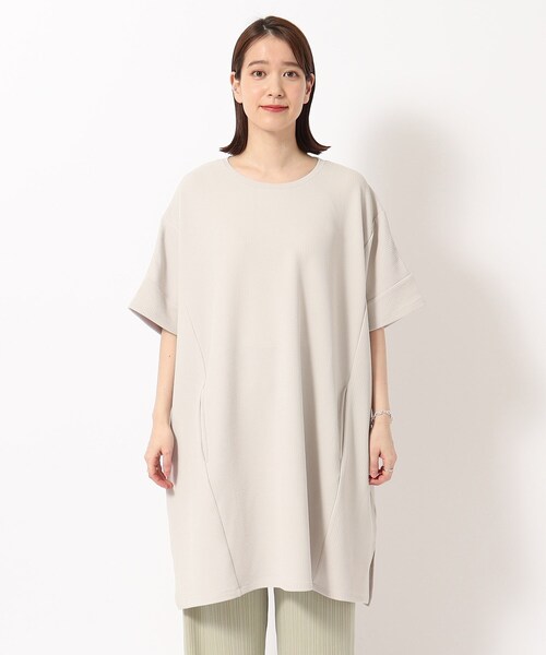 SHOO・LA・RUE（シューラルー）の「◆さらっと心地よいふくれジャカードオーバーサイズワンピ（チュニック・レディース・ブルー/ブラック/ブルーグリーン/グレー・00）」の21枚目の写真