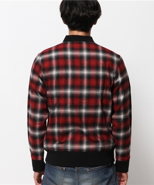 WEGO（ウィゴー）の「WEGO/オンブレチェックスタジャン（スタジャン・メンズ・ブルー系その他/レッド系その他/ブラック系その他・MEDIUM/LARGE）」の6枚目の写真