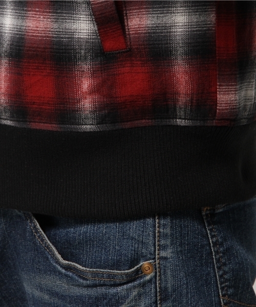 WEGO（ウィゴー）の「WEGO/オンブレチェックスタジャン（スタジャン・メンズ・ブルー系その他/レッド系その他/ブラック系その他・MEDIUM/LARGE）」の13枚目の写真