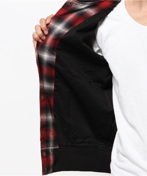 WEGO（ウィゴー）の「WEGO/オンブレチェックスタジャン（スタジャン・メンズ・ブルー系その他/レッド系その他/ブラック系その他・MEDIUM/LARGE）」の15枚目の写真