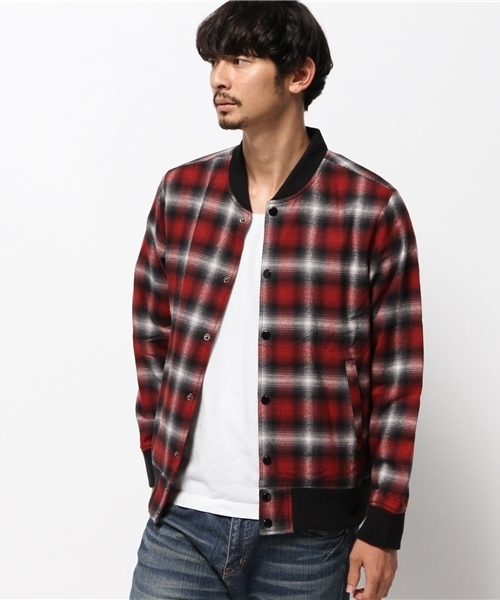 WEGO（ウィゴー）の「WEGO/オンブレチェックスタジャン（スタジャン・メンズ・ブルー系その他/レッド系その他/ブラック系その他・MEDIUM/LARGE）」の19枚目の写真