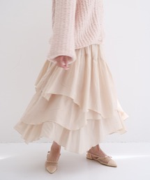 muguet | cotton random tiered skirt(スカート)