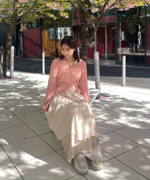 muguet（ミュゲ）の「【裏地付き】ボリュームティアードスカート（スカート・レディース・ベージュ/ピンク・FREE）」の11枚目の写真