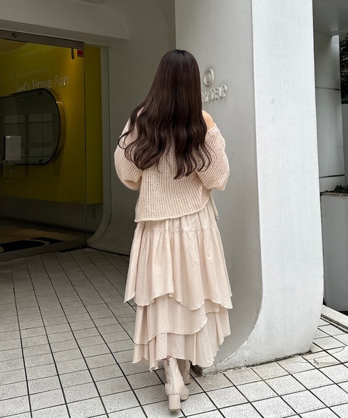 muguet（ミュゲ）の「【裏地付き】ボリュームティアードスカート（スカート・レディース・ベージュ/ピンク・FREE）」の16枚目の写真