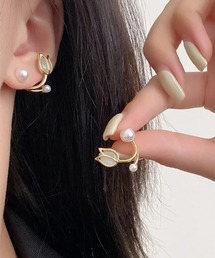 FReePLACe/リボン フラワー ピアス X12188