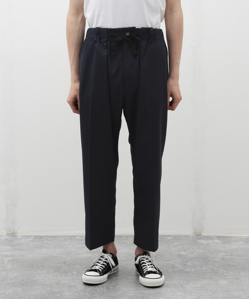 Sillage(シアージ)の「Sillage (シアージ) WOOL TROPICAL BAGGY TROUSERS EX SL24SS-BTTW-NV(スラックス・メンズ・ネイビー・FREE)」の3枚目の写真