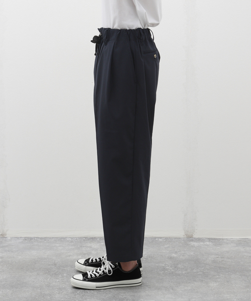 Sillage(シアージ)の「Sillage (シアージ) WOOL TROPICAL BAGGY TROUSERS EX SL24SS-BTTW-NV(スラックス・メンズ・ネイビー・FREE)」の4枚目の写真