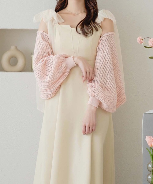 Ambre Neige（アンブルネージュ）の「チュールリボンフレアキャミ 