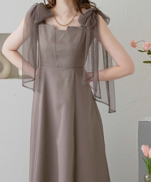 セール】tulle ribbon flare camisole dress / チュールリボン セール】tulle ribbon flare camisole dress / チュールリボン