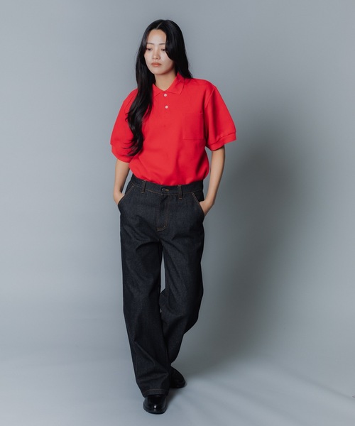 MandO（Auntie Rosa）（エムオー）の「【MandO】デニムワイドストレートパンツ（デニムパンツ・メンズ・インディゴブルー/ブラック・LARGE/MEDIUM/SMALL）」の15枚目の写真