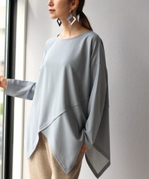 Vieo（ヴィオ）の「「普通Tシャツ」から抜け出せる脱マンネリ変形ロングTシャツ（Tシャツ/カットソー）」