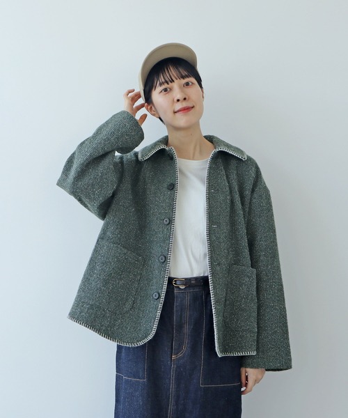 【セール】ウールアルパカ オーバーブルゾン（ブルゾン）｜PAR ICI（パーリッシィ）