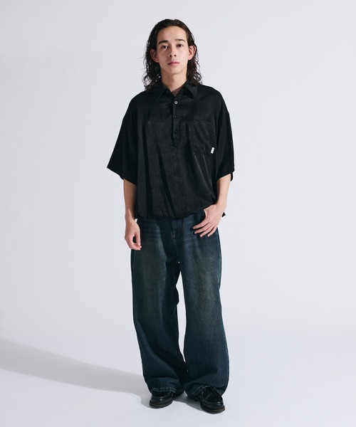 WETTEMPT(ウィテンプト)の「DRAW CORD PULLOVER SHIRT / ドローコードプルオーバーシャツ(シャツ/ブラウス・メンズ・ライトベージュ/ブラック・LARGE/MEDIUM/SMALL)」の13枚目の写真
