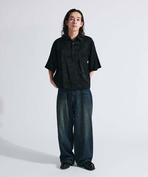 着用2回★美品❣️ordinary の ドロスト付きオーバーサイズTシャツ★ セール】DRAW CORD PULLOVER SHIRT / ドローコードプルオーバーシャツ