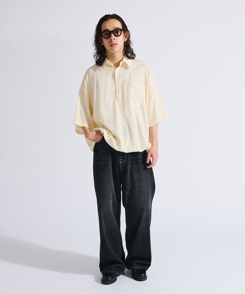 WETTEMPT(ウィテンプト)の「DRAW CORD PULLOVER SHIRT / ドローコードプルオーバーシャツ(シャツ/ブラウス・メンズ・ライトベージュ/ブラック・LARGE/MEDIUM/SMALL)」の21枚目の写真