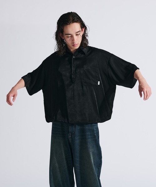 セール】DRAW CORD PULLOVER SHIRT / ドローコードプルオーバーシャツ