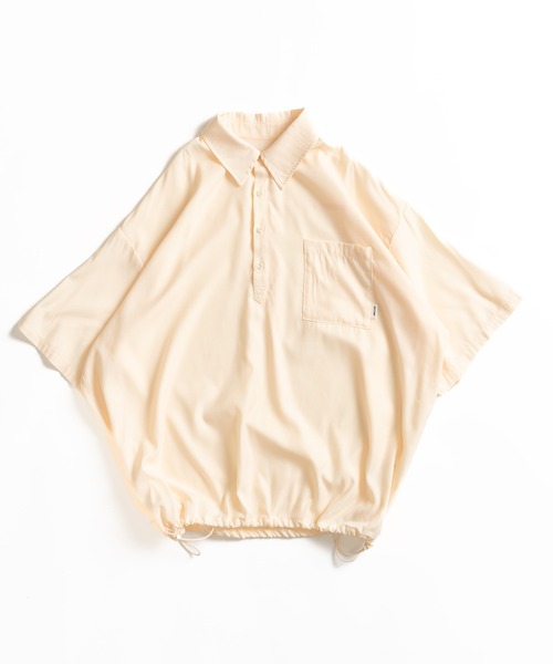WETTEMPT(ウィテンプト)の「DRAW CORD PULLOVER SHIRT / ドローコードプルオーバーシャツ(シャツ/ブラウス・メンズ・ライトベージュ/ブラック・LARGE/MEDIUM/SMALL)」の3枚目の写真