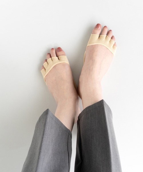 welleg（ウェレッグ）の「選べる2タイプ クッション付き 五本指 つま先ソックス（ソックス/靴下・レディース・ベージュ/ベージュ系/アイボリー/ホワイト系/ブラック系/ブラック・M）」の22枚目の写真