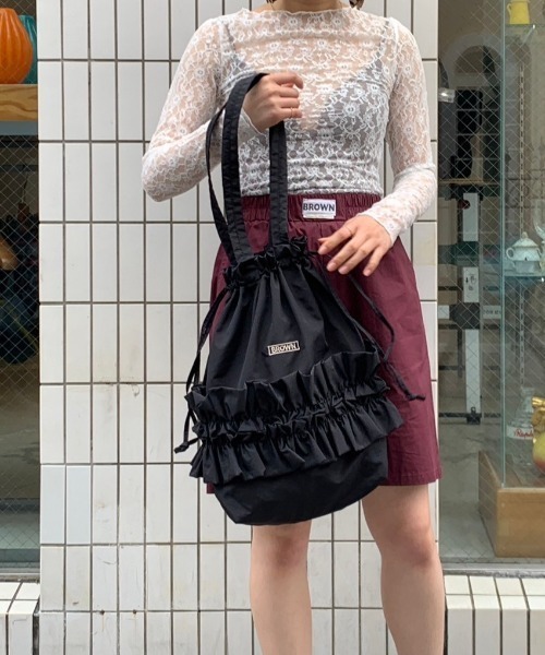 THEATRE PRODUCTS（シアタープロダクツ）の「ナイロンフロルトートバッグ（トートバッグ・レディース・ブラック・FREE）」の4枚目の写真