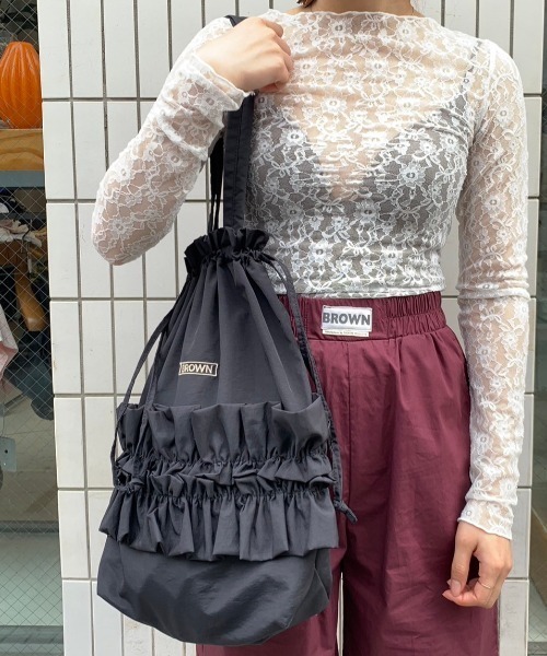 THEATRE PRODUCTS（シアタープロダクツ）の「ナイロンフロルトートバッグ（トートバッグ・レディース・ブラック・FREE）」の6枚目の写真