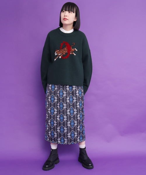 didizizi（ディディジジ）の「フラミンゴJQSK（スカート・レディース・チャコールグレー/ブラウン・FREE）」の16枚目の写真