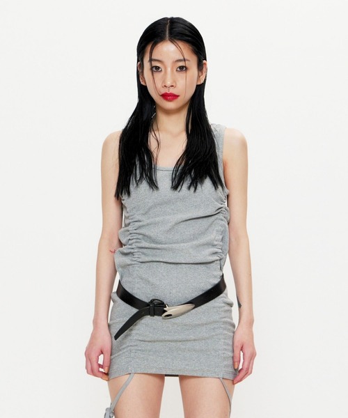 BEEDEN（ビーデン）の「3WAY GATHER TANK（タンクトップ・レディース・レッド/グレー/ブラック・FREE）」の3枚目の写真