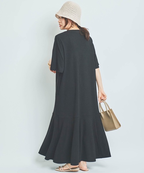 【新品未使用】MONNALISA♡ワンピース♡140cm〜150cm 150㎝前後の小柄さんサイズ】リラックスリブワンピース