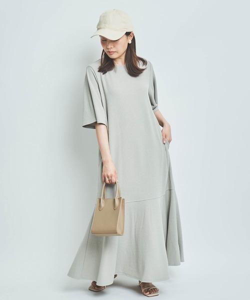 mil(ミル)の「【150㎝前後の小柄さんサイズ】リラックスリブワンピース(ワンピース・レディース・モカ/ブラック/ライトグレー・S/XS/XXS)」の13枚目の写真