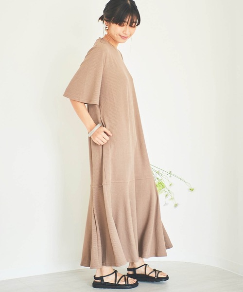 【新品未使用】MONNALISA♡ワンピース♡140cm〜150cm ユキコキミジマ】ワンピース(4801401)9号・ベージュ