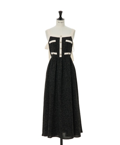 ワンピース Verona Tweed Long Dress 8月中旬発送】Verona Tweed Long Dress