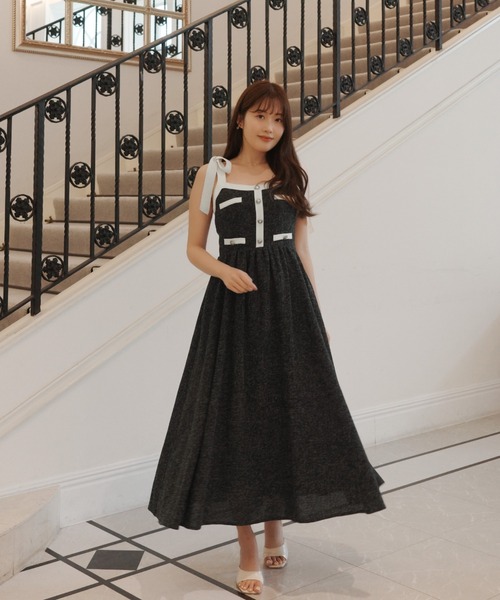 Verona Tweed Long Dress（ワンピース）｜Her lip to（ハー