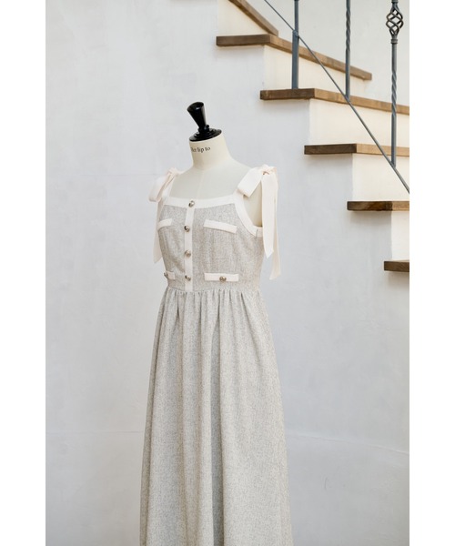 ワンピース Verona Tweed Long Dress Her lip to（ハーリップトゥー）の「Verona Tweed Long Dress